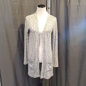 Metaphor Women's Gray Open-Front Sweater SZ SM